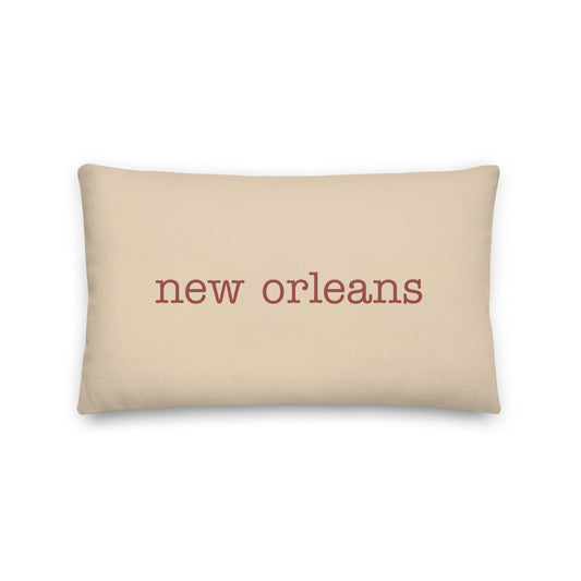 Typewriter Pillow - Terra Cotta • MSY New Orleans • YHM Designs - Image 01