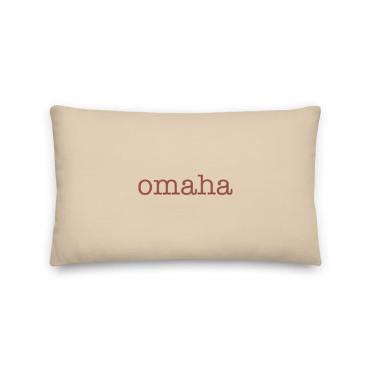 Typewriter Pillow - Terra Cotta • OMA Omaha • YHM Designs - Image 01