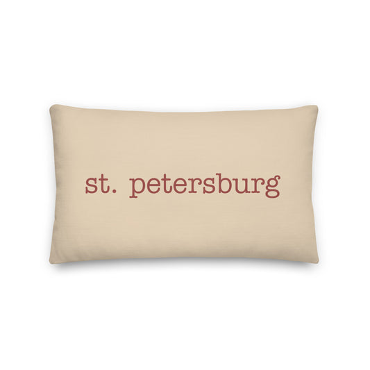 Typewriter Pillow - Terra Cotta • PIE St. Petersburg • YHM Designs - Image 01