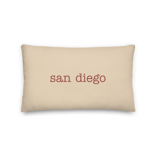 Typewriter Pillow - Terra Cotta • SAN San Diego • YHM Designs - Image 01