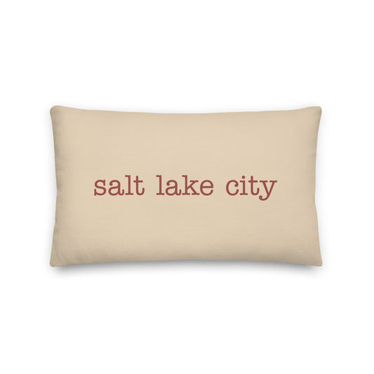 Typewriter Pillow - Terra Cotta • SLC Salt Lake City • YHM Designs - Image 01