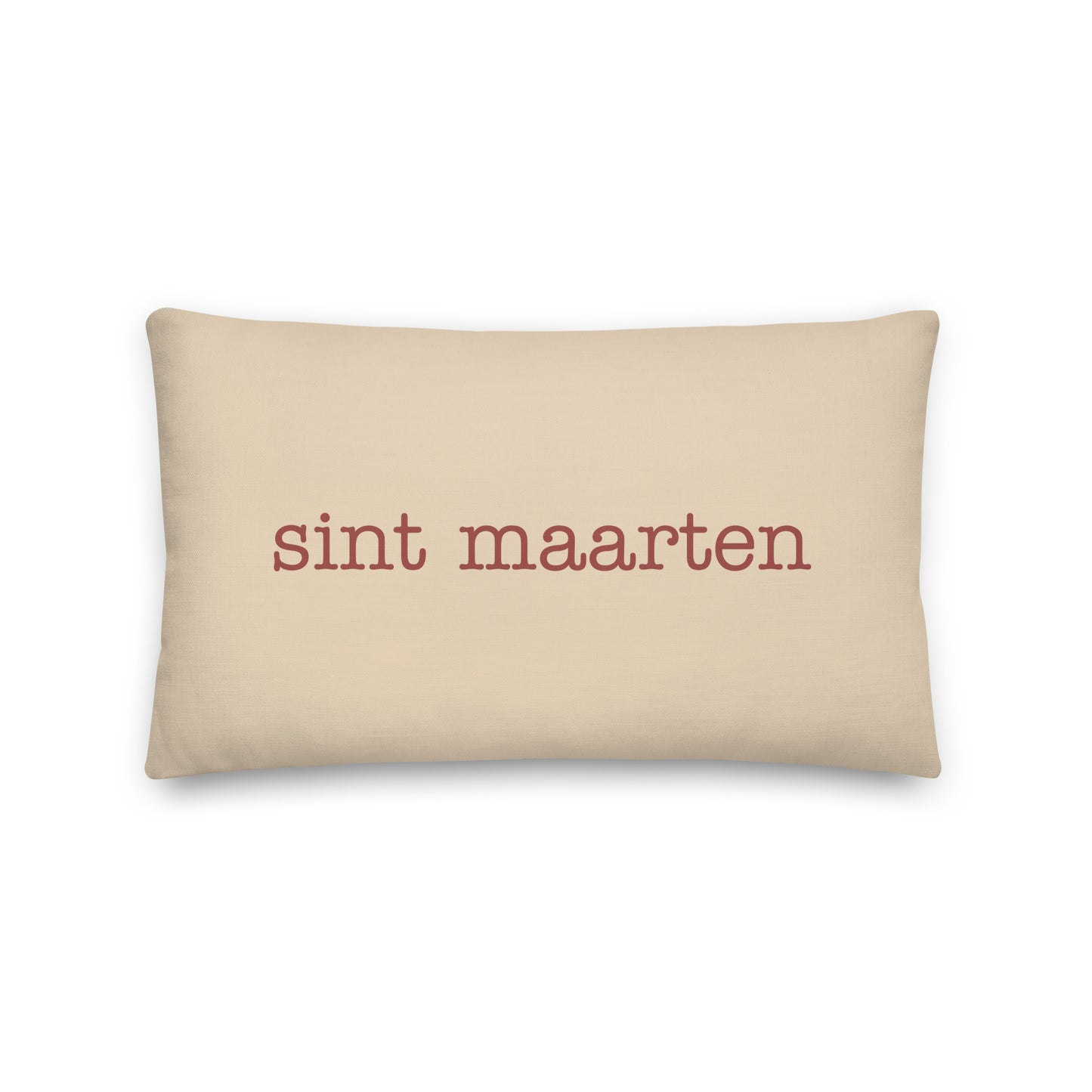 Typewriter Pillow - Terra Cotta • SXM Sint Maarten • YHM Designs - Image 01