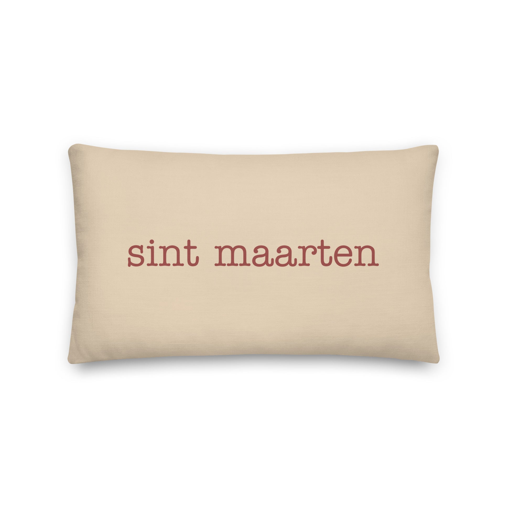 Typewriter Pillow - Terra Cotta • SXM Sint Maarten • YHM Designs - Image 01