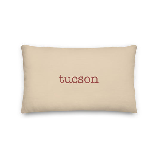 Typewriter Pillow - Terra Cotta • TUS Tucson • YHM Designs - Image 01