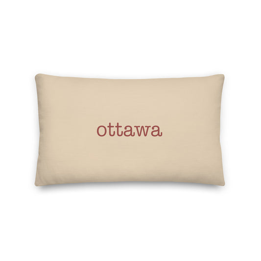 Typewriter Pillow - Terra Cotta • YOW Ottawa • YHM Designs - Image 01