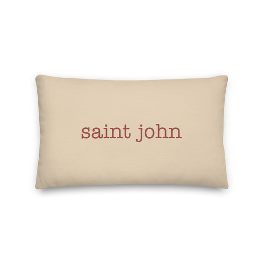 Typewriter Pillow - Terra Cotta • YSJ Saint John • YHM Designs - Image 01