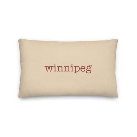 Typewriter Pillow - Terra Cotta • YWG Winnipeg • YHM Designs - Image 01