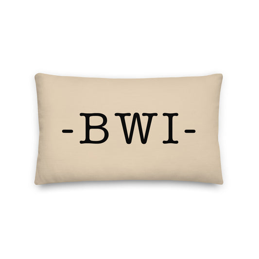 Farmhouse Throw Pillow - Buffalo Plaid • BWI Baltimore • YHM Designs - Image 01