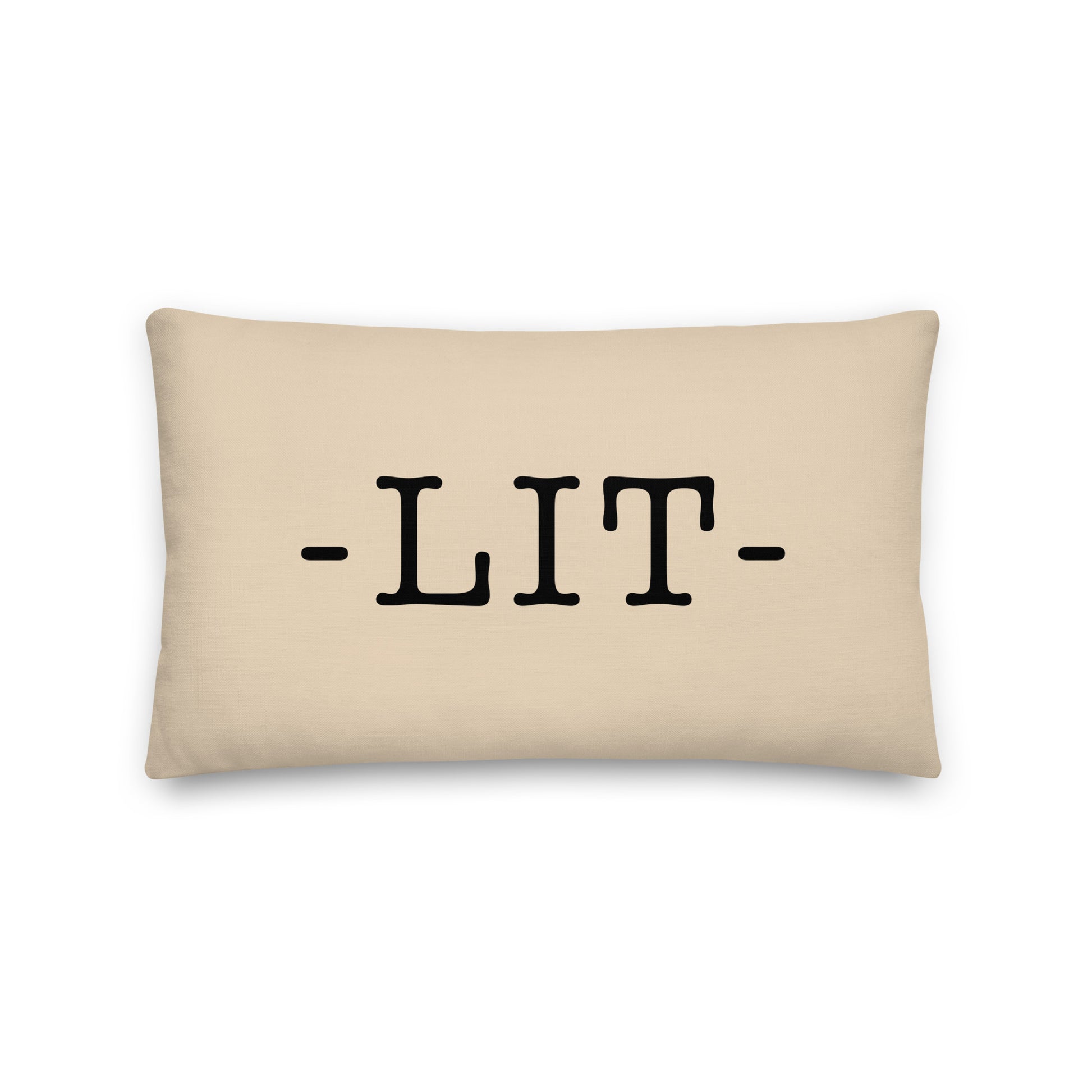 Farmhouse Throw Pillow - Buffalo Plaid • LIT Little Rock • YHM Designs - Image 01