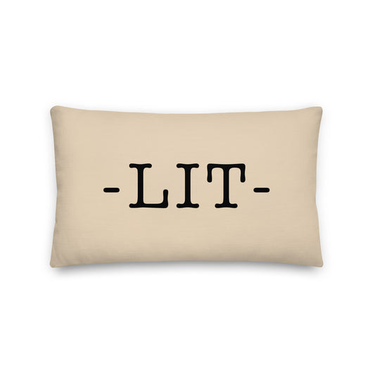 Farmhouse Throw Pillow - Buffalo Plaid • LIT Little Rock • YHM Designs - Image 01