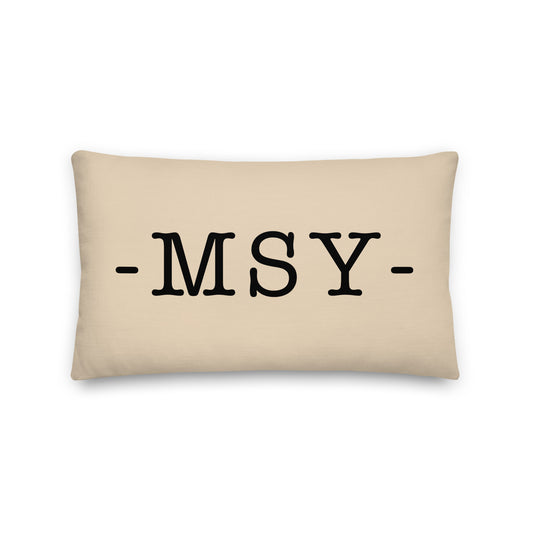 Farmhouse Throw Pillow - Buffalo Plaid • MSY New Orleans • YHM Designs - Image 01