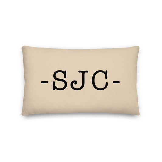 Farmhouse Throw Pillow - Buffalo Plaid • SJC San Jose • YHM Designs - Image 01