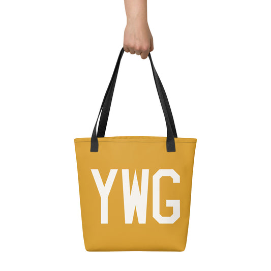 Airport Code Tote - Buttercup • YWG Winnipeg • YHM Designs - Image 02