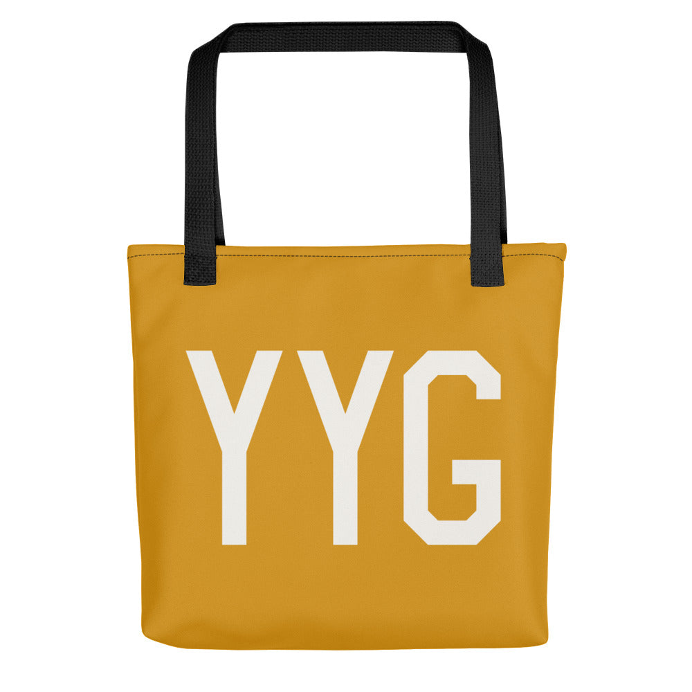 Airport Code Tote - Buttercup • YYG Charlottetown • YHM Designs - Image 01
