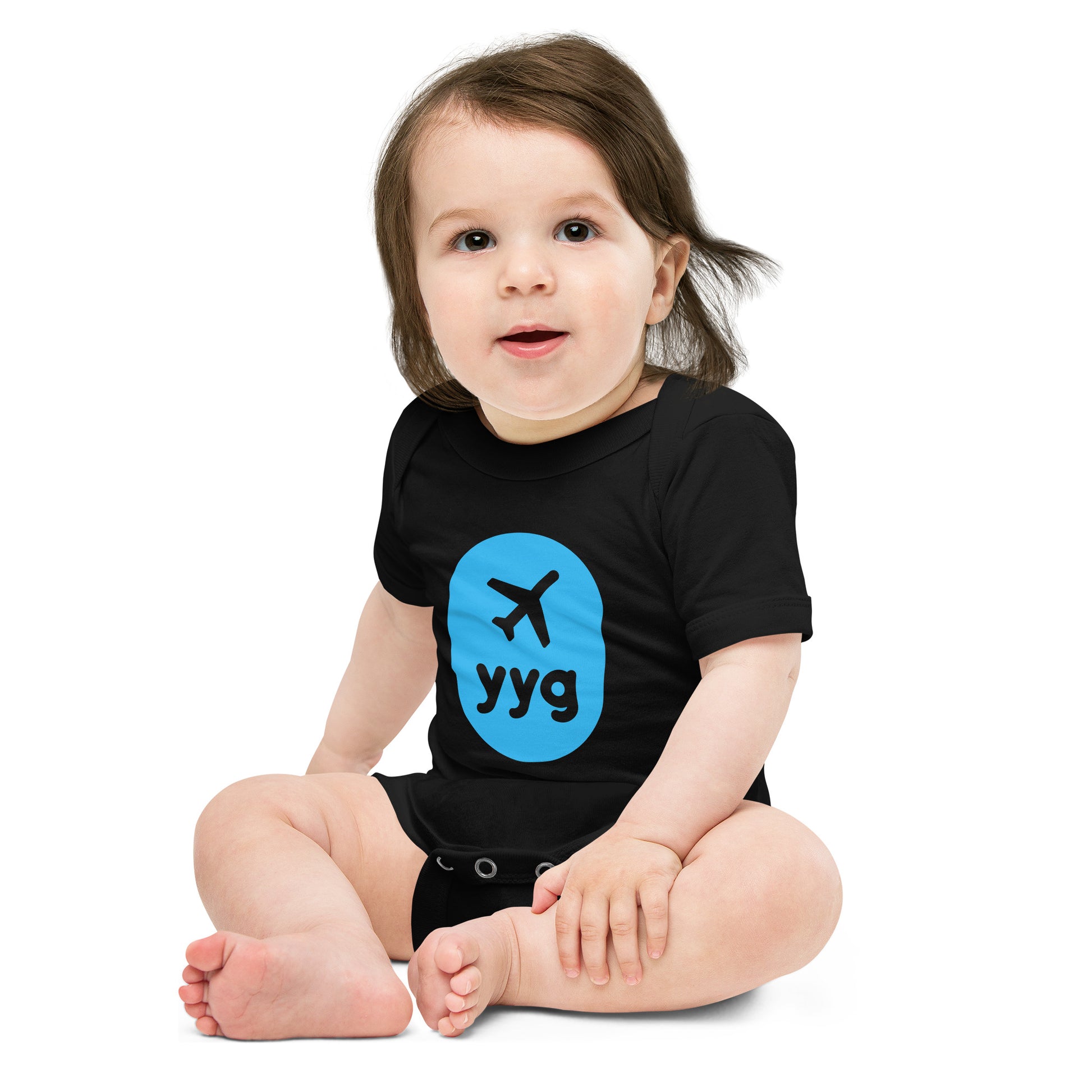 Airplane Window Baby Bodysuit - Sky Blue • YYG Charlottetown • YHM Designs - Image 07