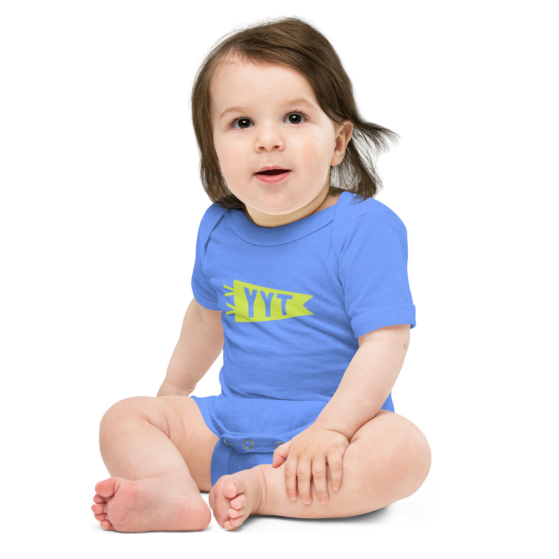 Airport Code Baby Bodysuit - Green • YYT St. John's • YHM Designs - Image 07