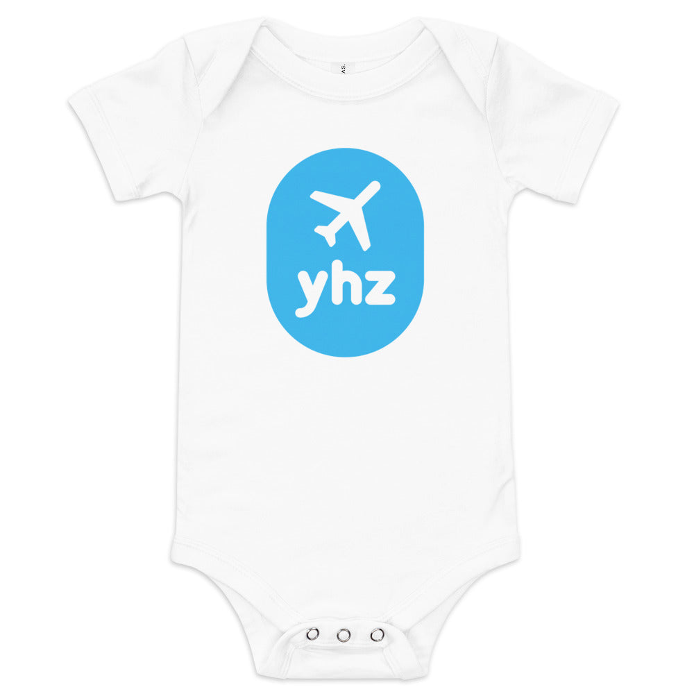 Airplane Window Baby Bodysuit - Sky Blue • YHZ Halifax • YHM Designs - Image 05