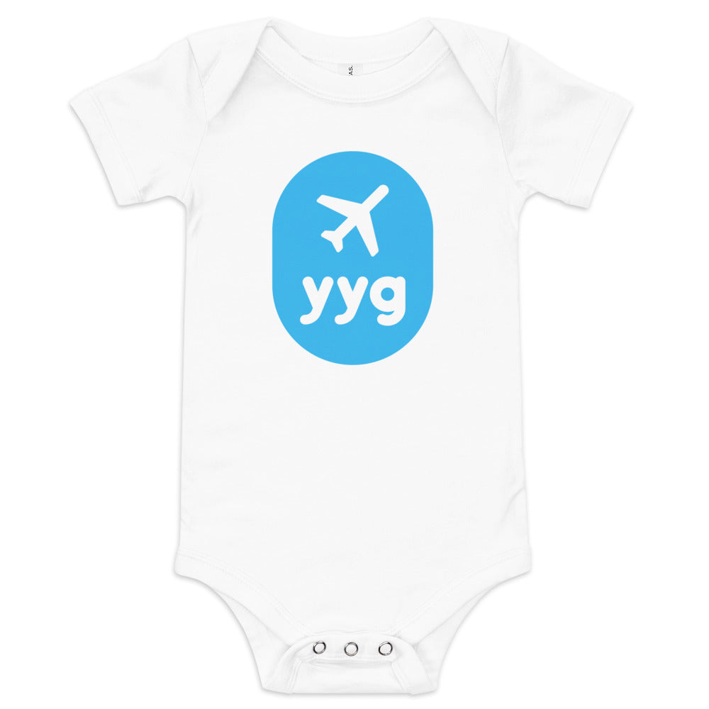 Airplane Window Baby Bodysuit - Sky Blue • YYG Charlottetown • YHM Designs - Image 05