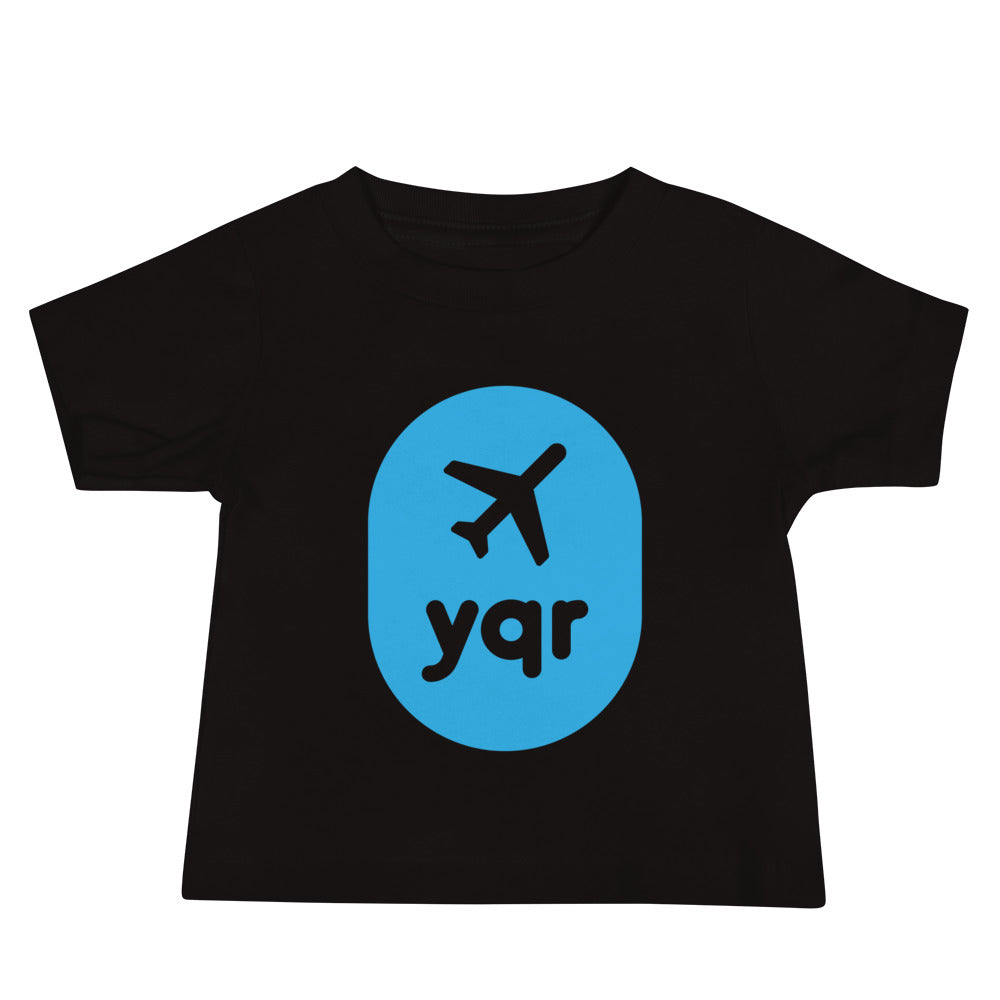 Airplane Window Baby T-Shirt - Sky Blue • YQR Regina • YHM Designs - Image 02