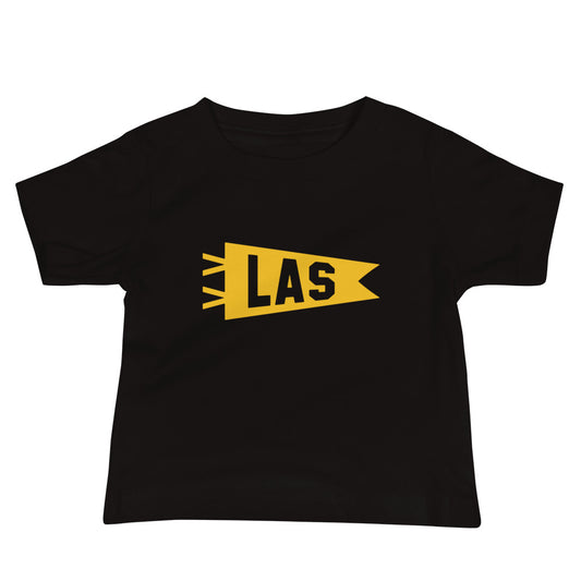 Airport Code Baby T-Shirt - Yellow • LAS Las Vegas • YHM Designs - Image 02