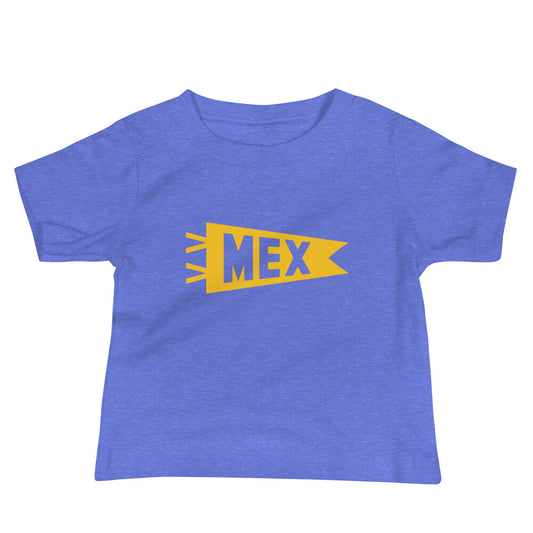 Airport Code Baby T-Shirt - Yellow • MEX Mexico City • YHM Designs - Image 01