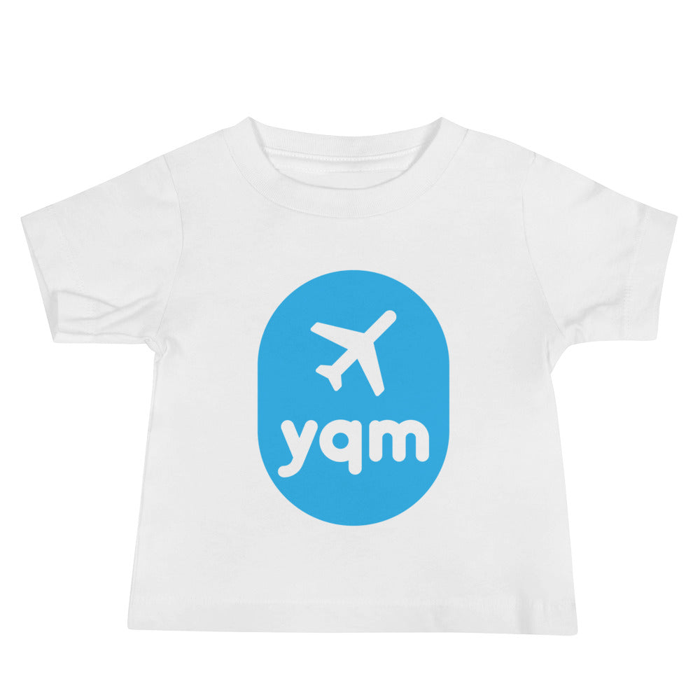Airplane Window Baby T-Shirt - Sky Blue • YQM Moncton • YHM Designs - Image 03