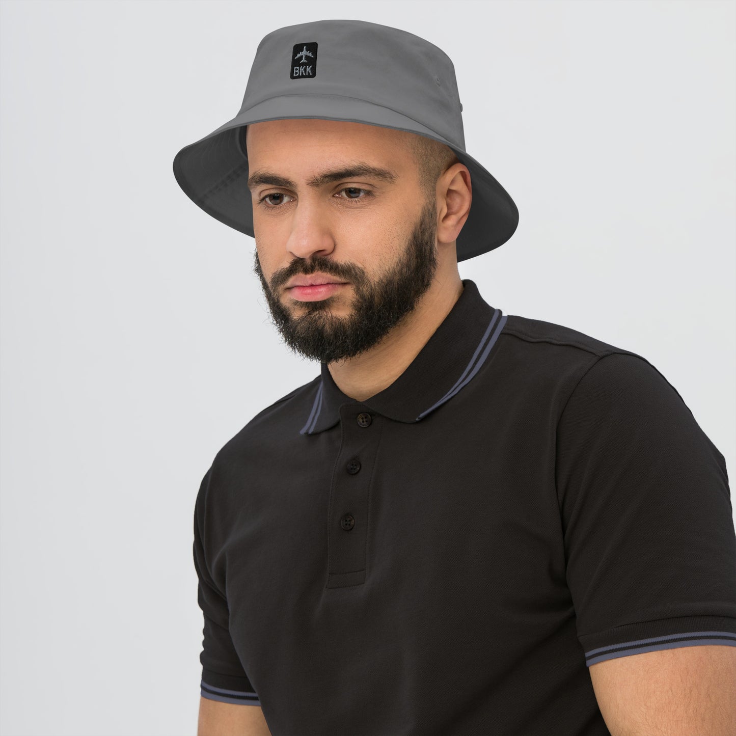 Jetliner Bucket Hat • Grey • BKK Bangkok • YHM Designs - Image 05