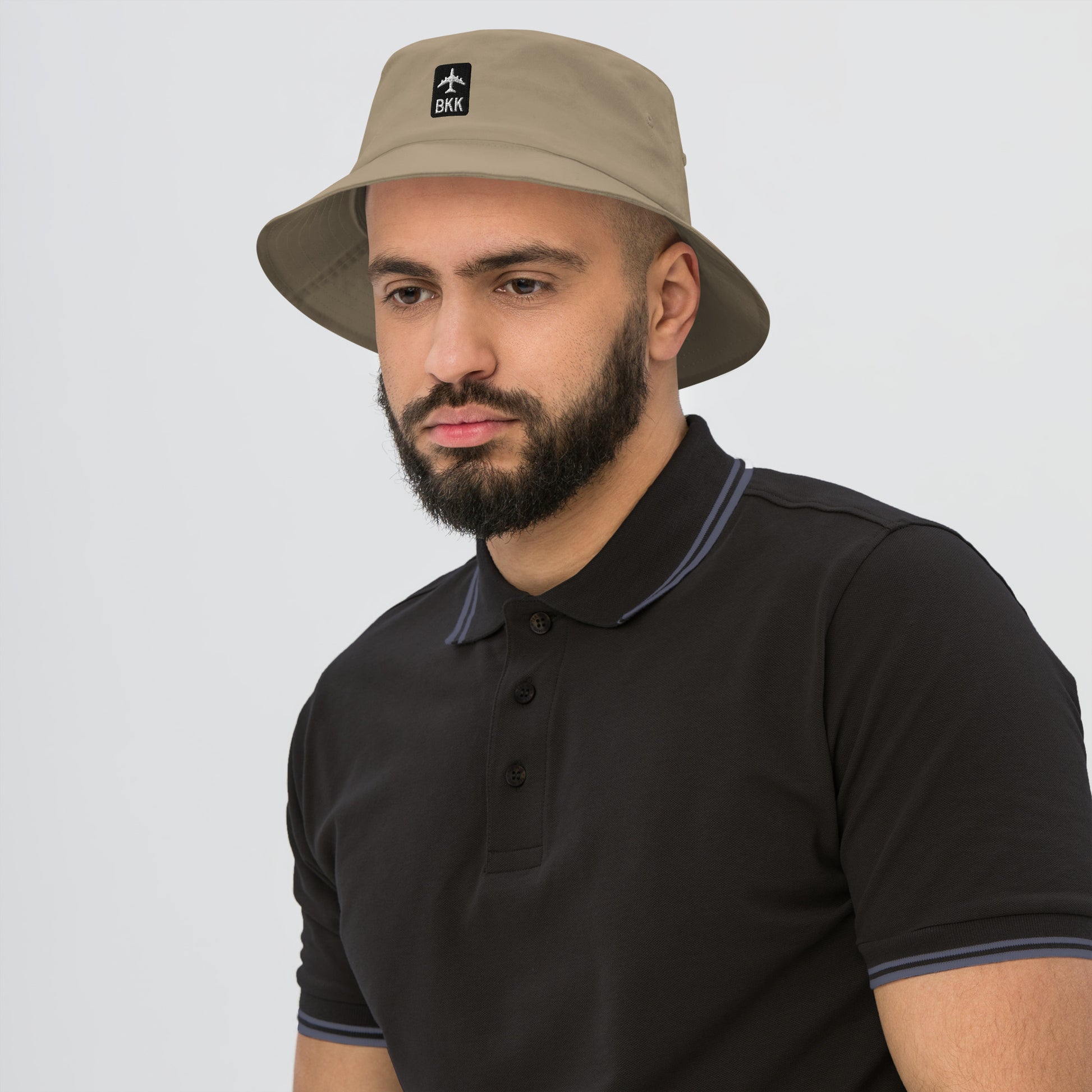 Jetliner Bucket Hat • Khaki • BKK Bangkok • YHM Designs - Image 05