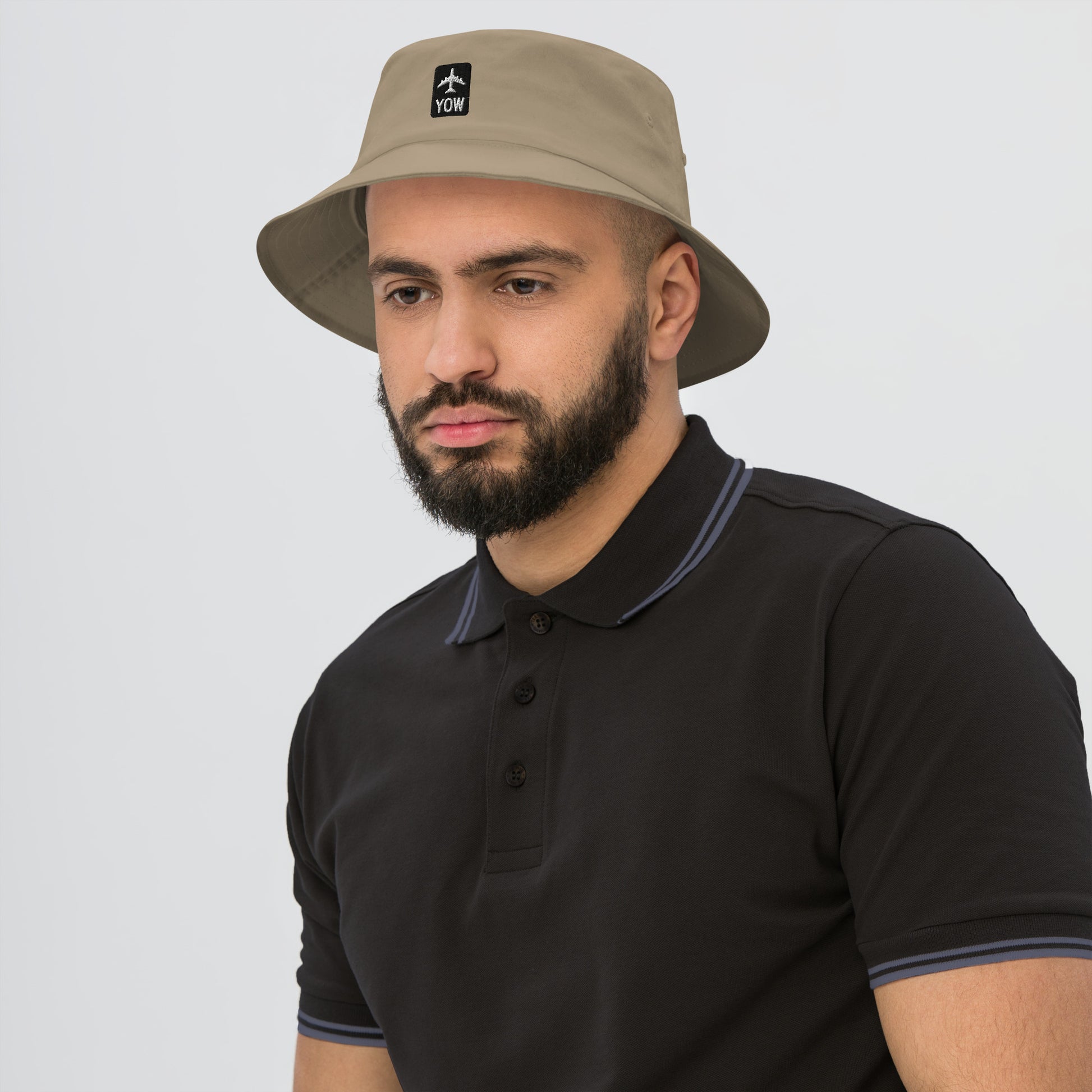 Jetliner Bucket Hat • Khaki • YOW Ottawa • YHM Designs - Image 05