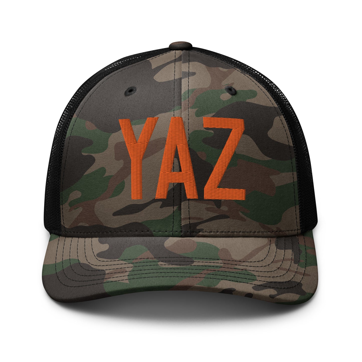 Airport Code Camouflage Trucker Hat - Orange • YAZ Tofino • YHM Designs - Image 10
