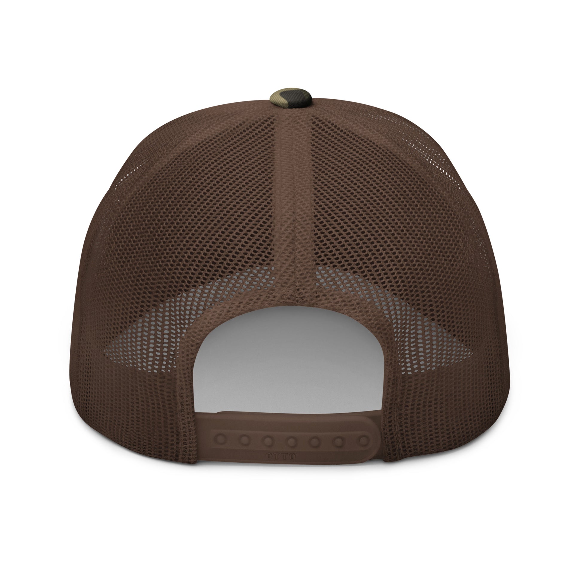Airport Code Camouflage Trucker Hat - Orange • YMM Fort McMurray • YHM Designs - Image 14