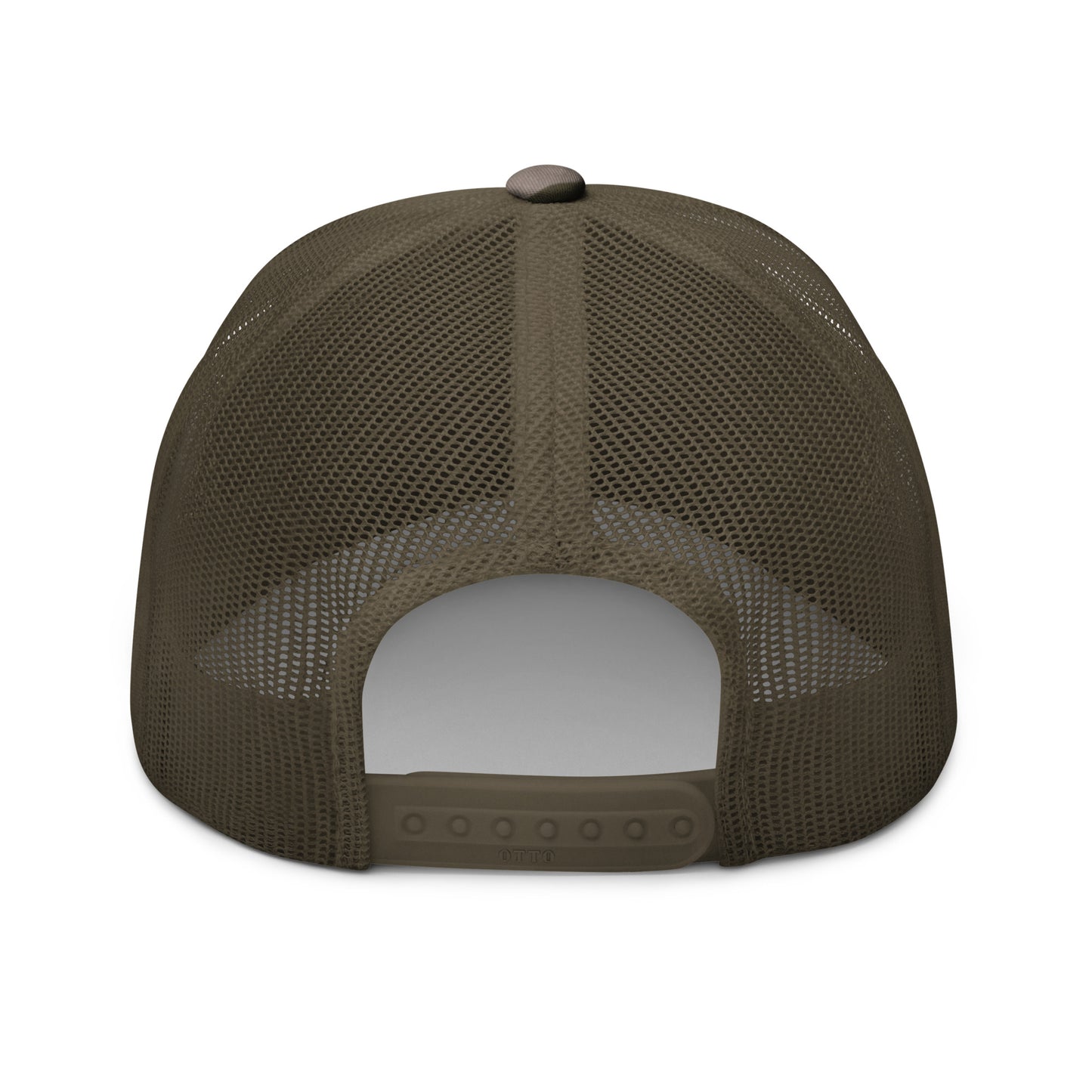 Airport Code Camouflage Trucker Hat - Orange • YMM Fort McMurray • YHM Designs - Image 18