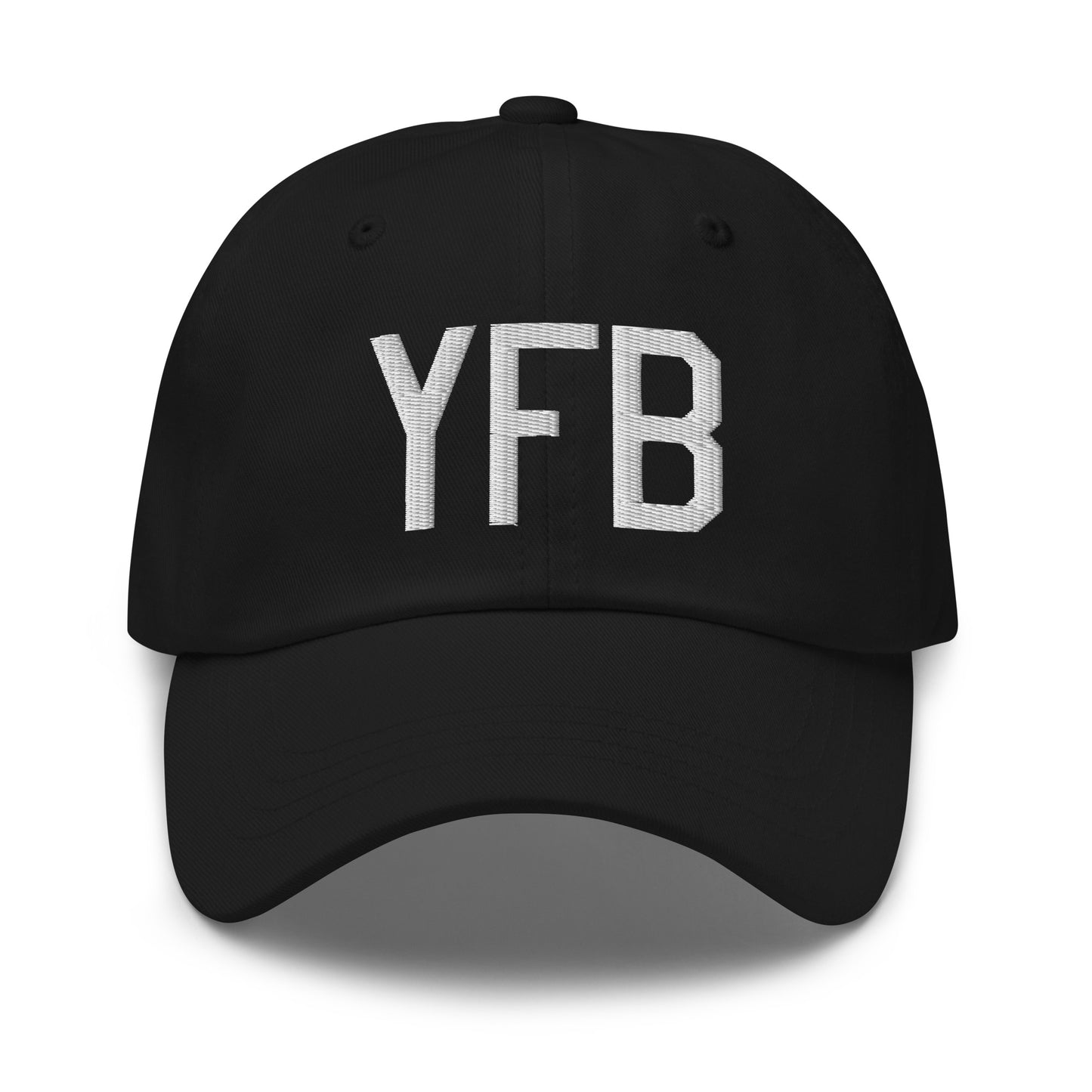 Airport Code Baseball Cap - White • YFB Iqaluit • YHM Designs - Image 14