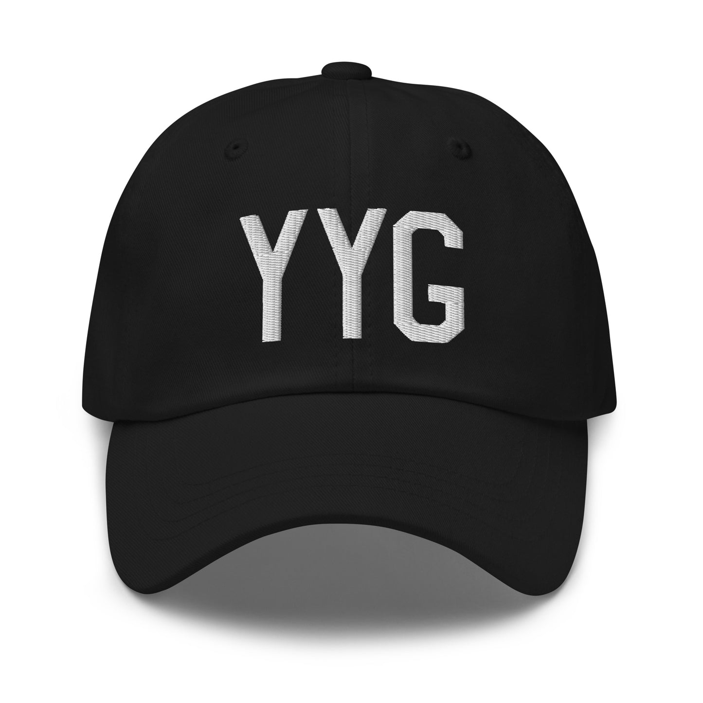 Airport Code Baseball Cap - White • YYG Charlottetown • YHM Designs - Image 14