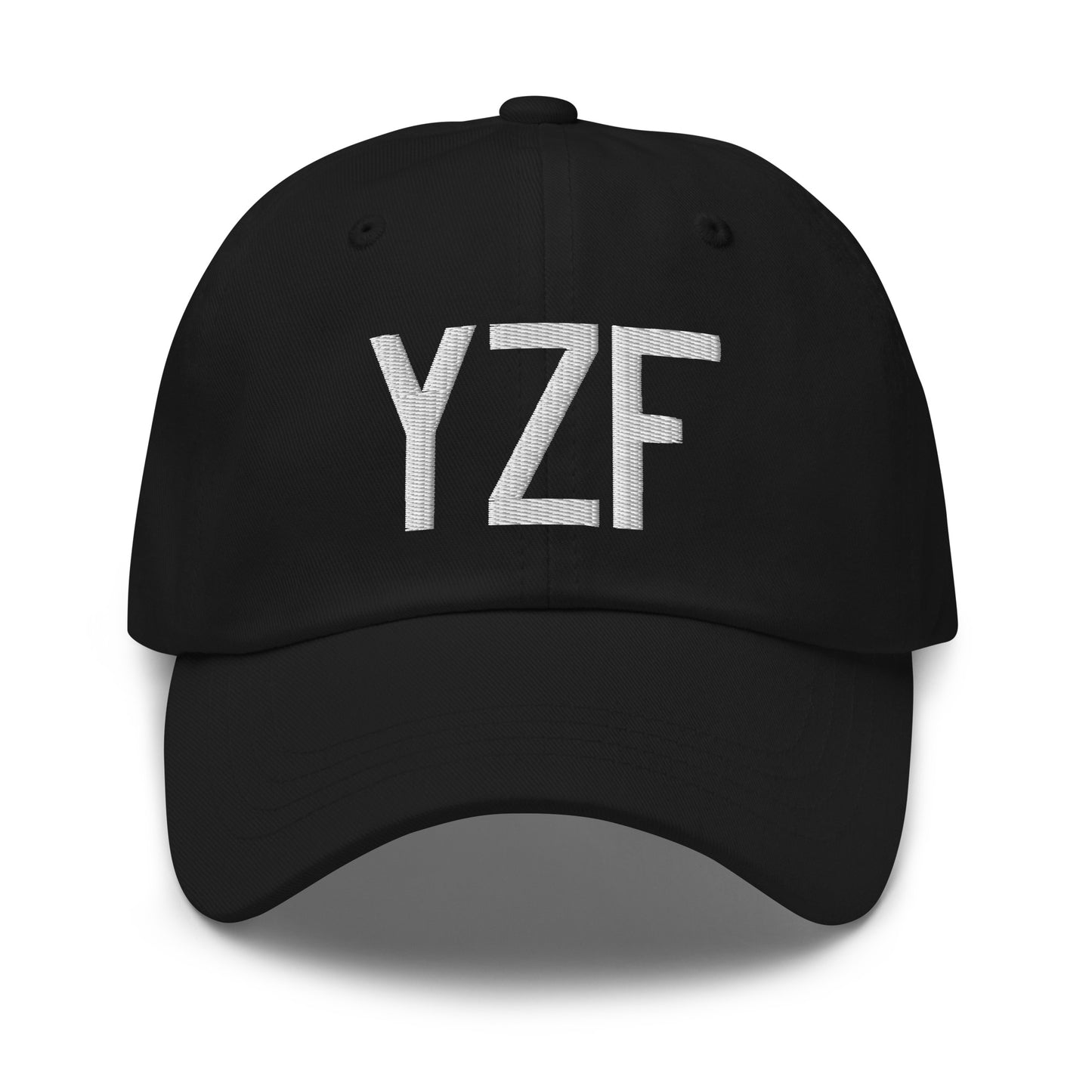 Airport Code Baseball Cap - White • YZF Yellowknife • YHM Designs - Image 14