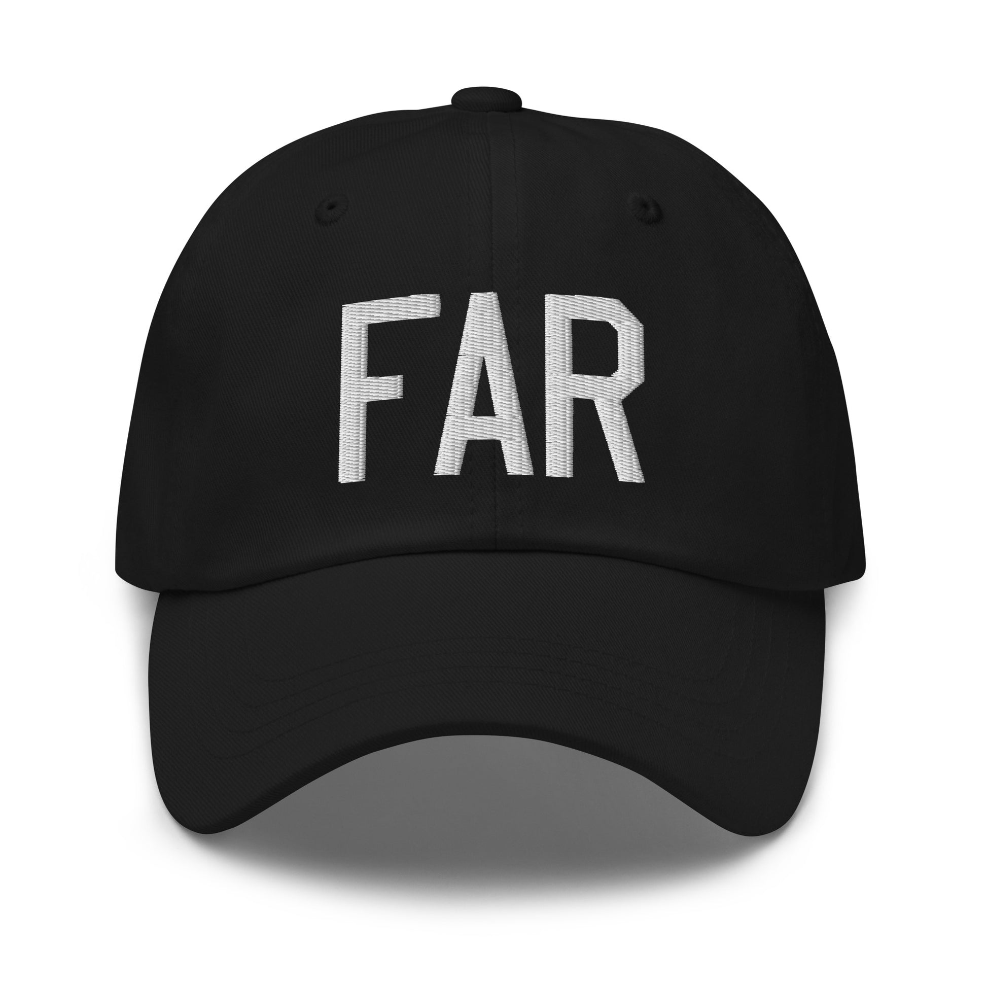Airport Code Baseball Cap - White • FAR Fargo • YHM Designs - Image 14