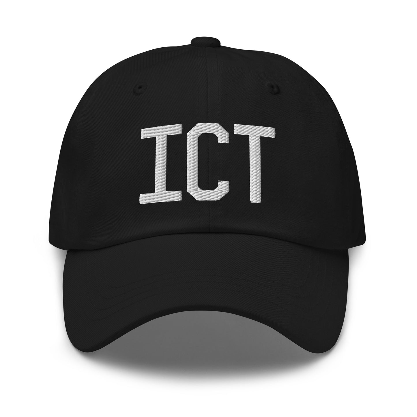 Airport Code Baseball Cap - White • ICT Wichita • YHM Designs - Image 14