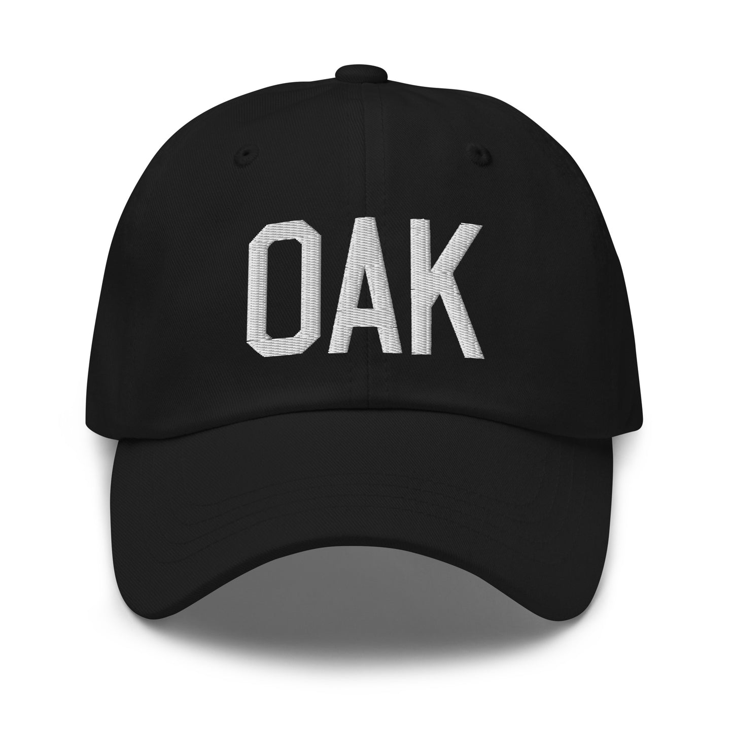 Airport Code Baseball Cap - White • OAK Oakland • YHM Designs - Image 14