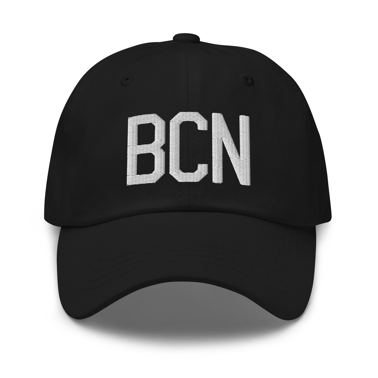 Airport Code Baseball Cap - White • BCN Barcelona • YHM Designs - Image 14