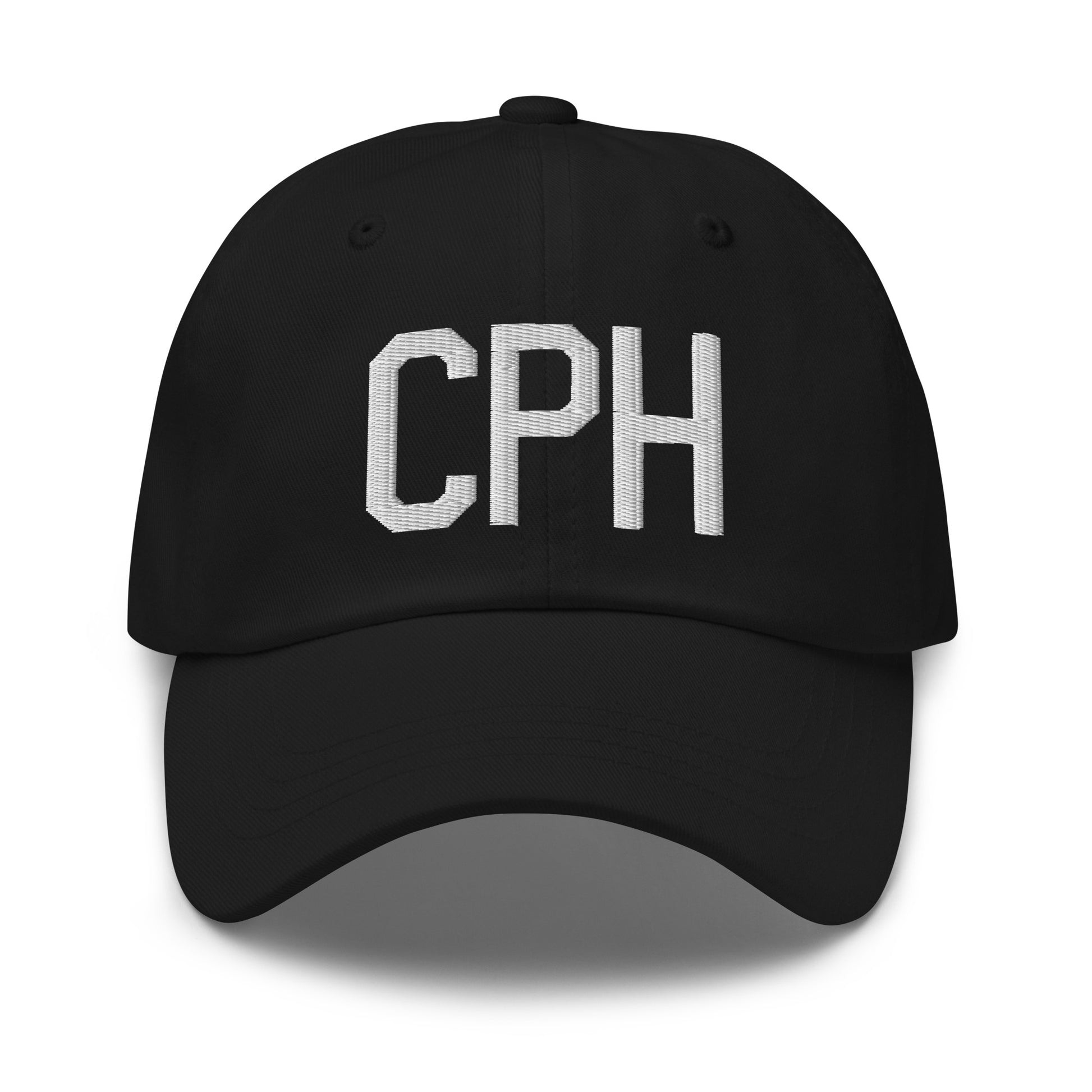 Airport Code Baseball Cap - White • CPH Copenhagen • YHM Designs - Image 14