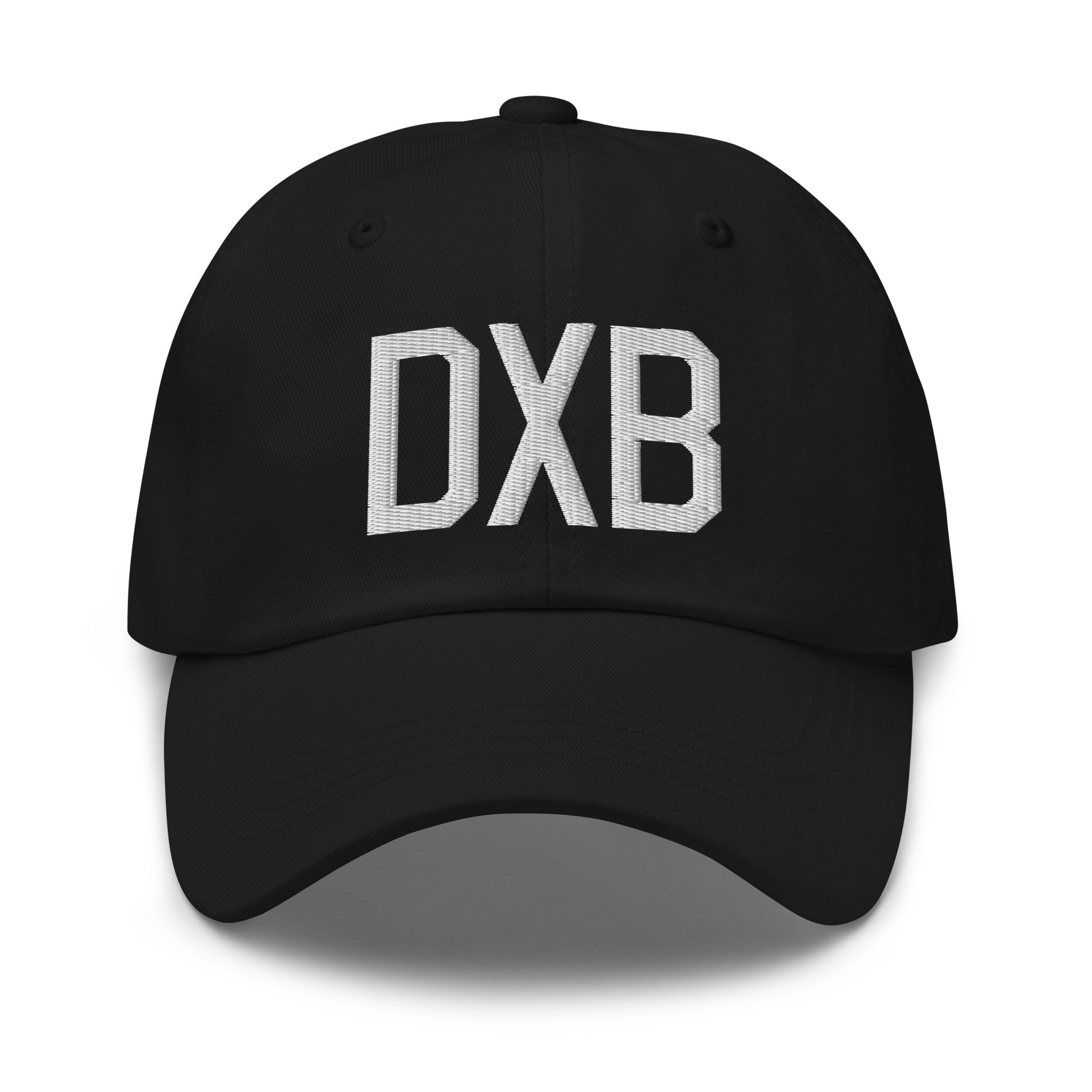 Airport Code Baseball Cap - White • DXB Dubai • YHM Designs - Image 14