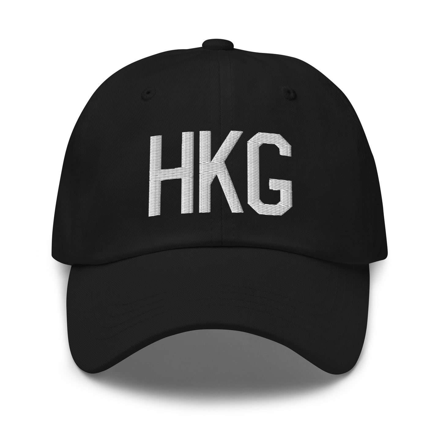 Airport Code Baseball Cap - White • HKG Hong Kong • YHM Designs - Image 14
