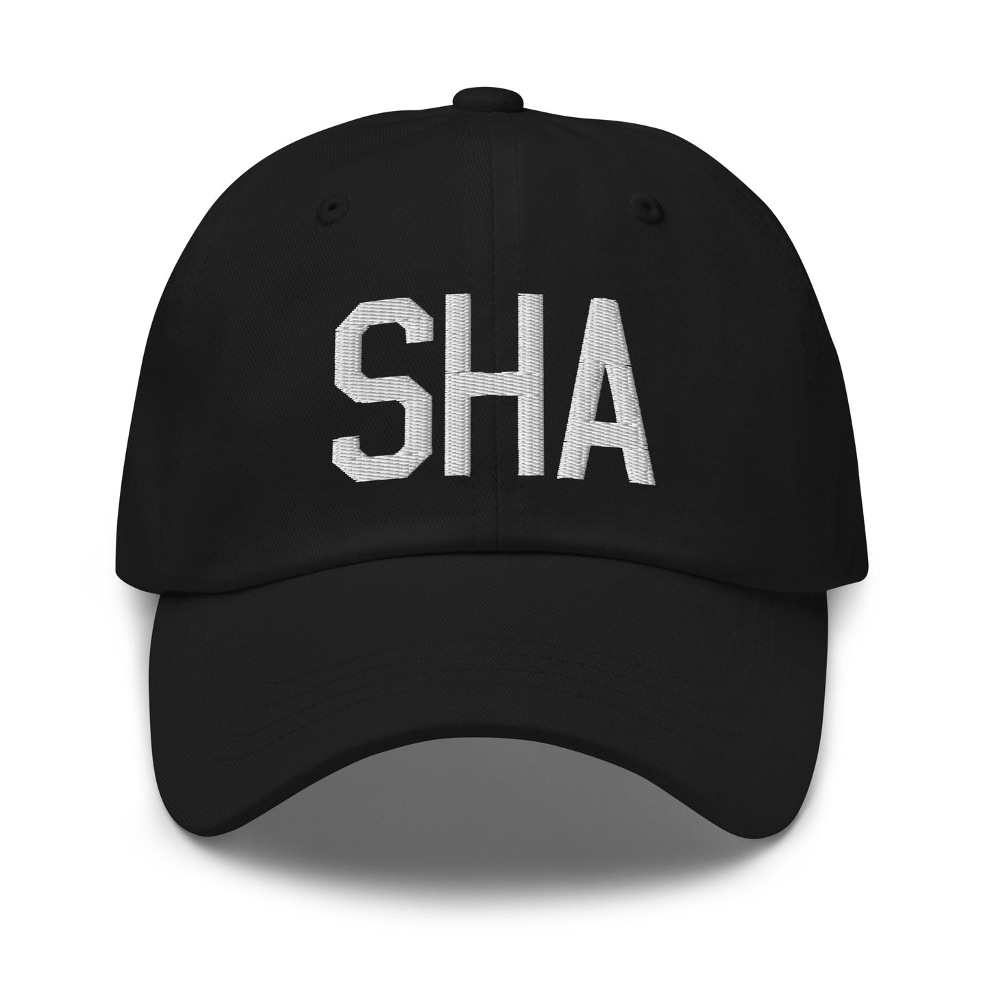 Airport Code Baseball Cap - White • SHA Shanghai • YHM Designs - Image 14