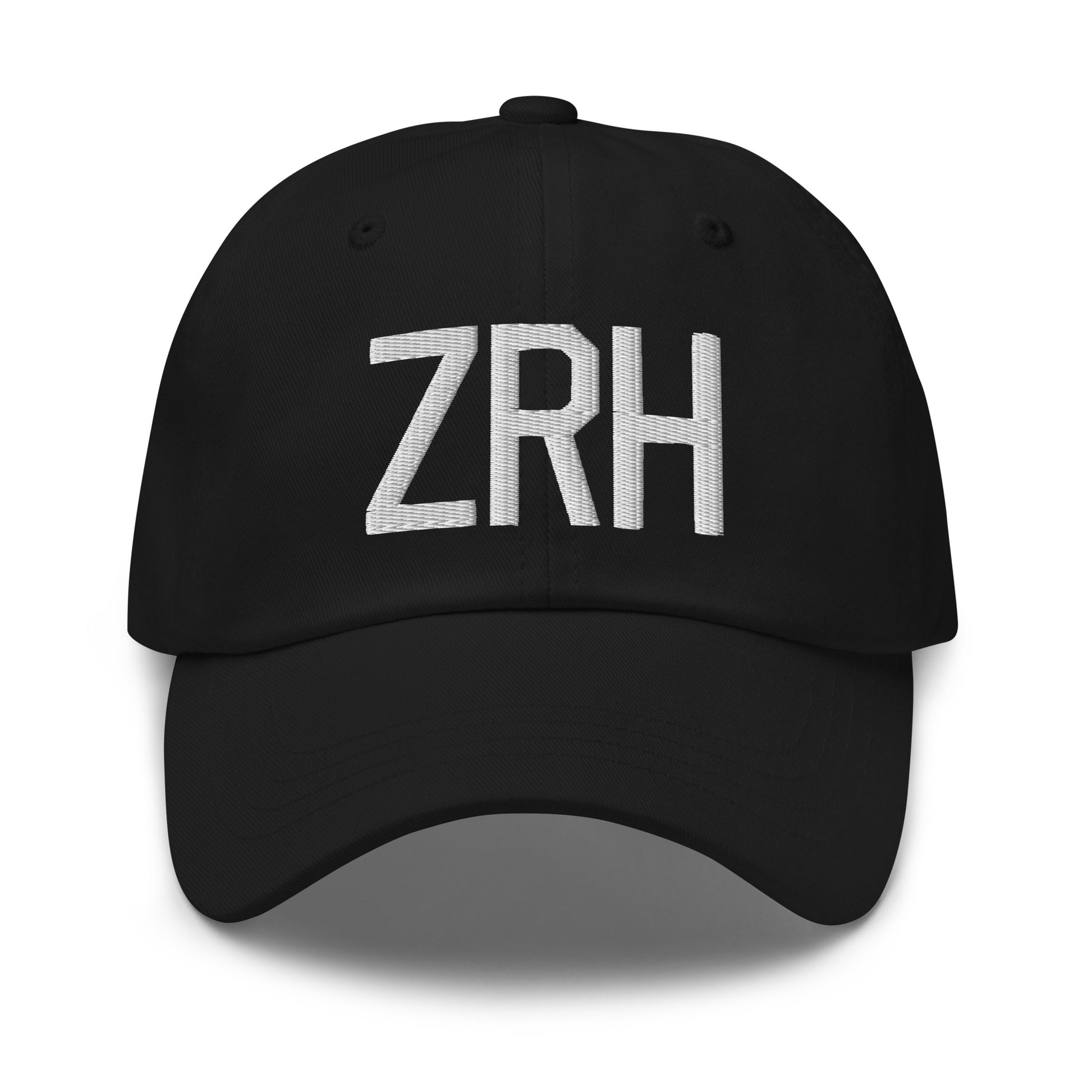 Airport Code Baseball Cap - White • ZRH Zurich • YHM Designs - Image 14