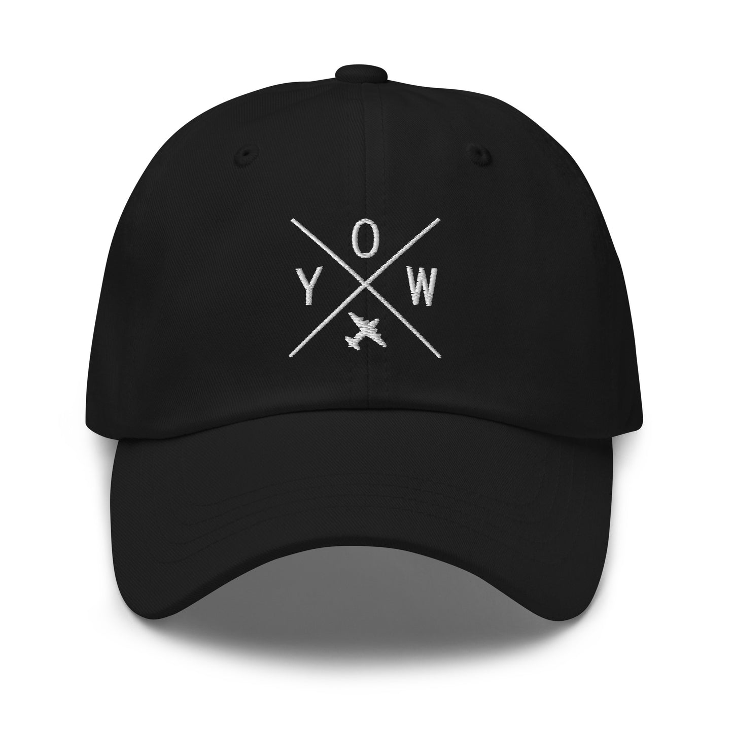 Crossed-X Dad Hat - White • YOW Ottawa • YHM Designs - Image 10
