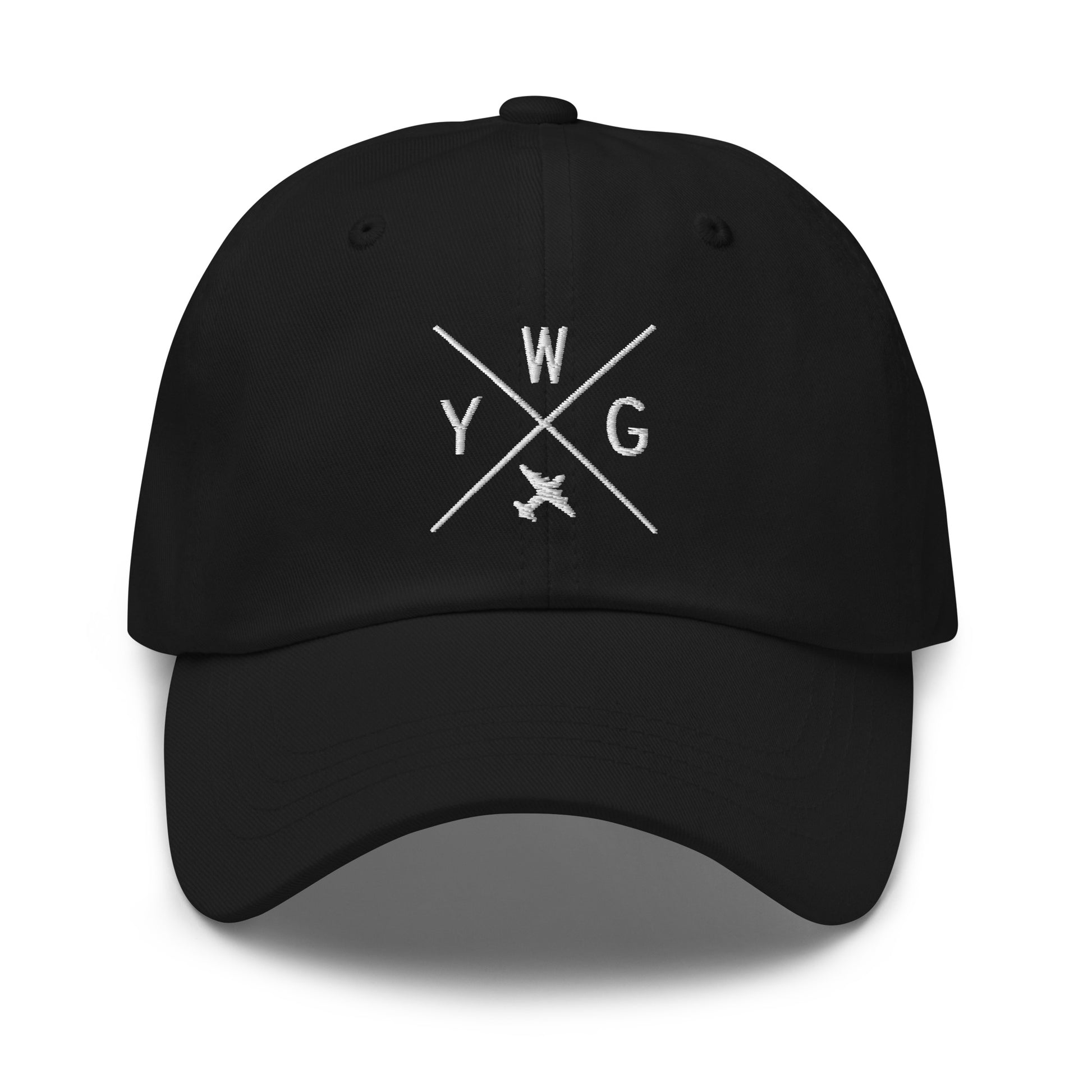 Crossed-X Dad Hat - White • YWG Winnipeg • YHM Designs - Image 10