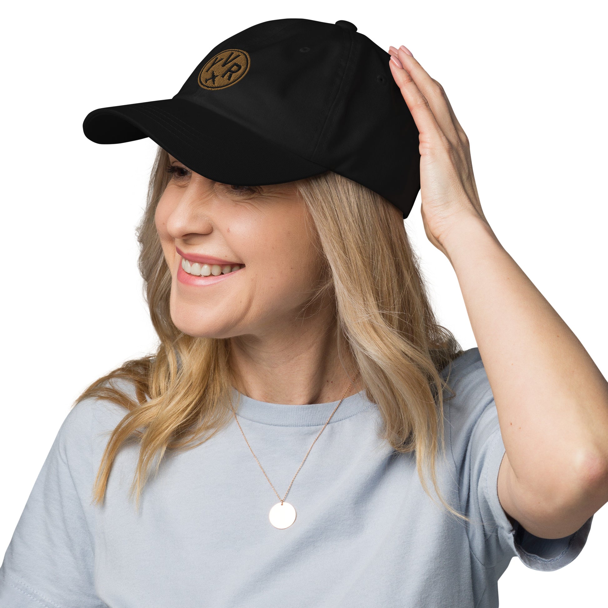 Roundel Baseball Cap - Old Gold • YVR Vancouver • YHM Designs - Image 04