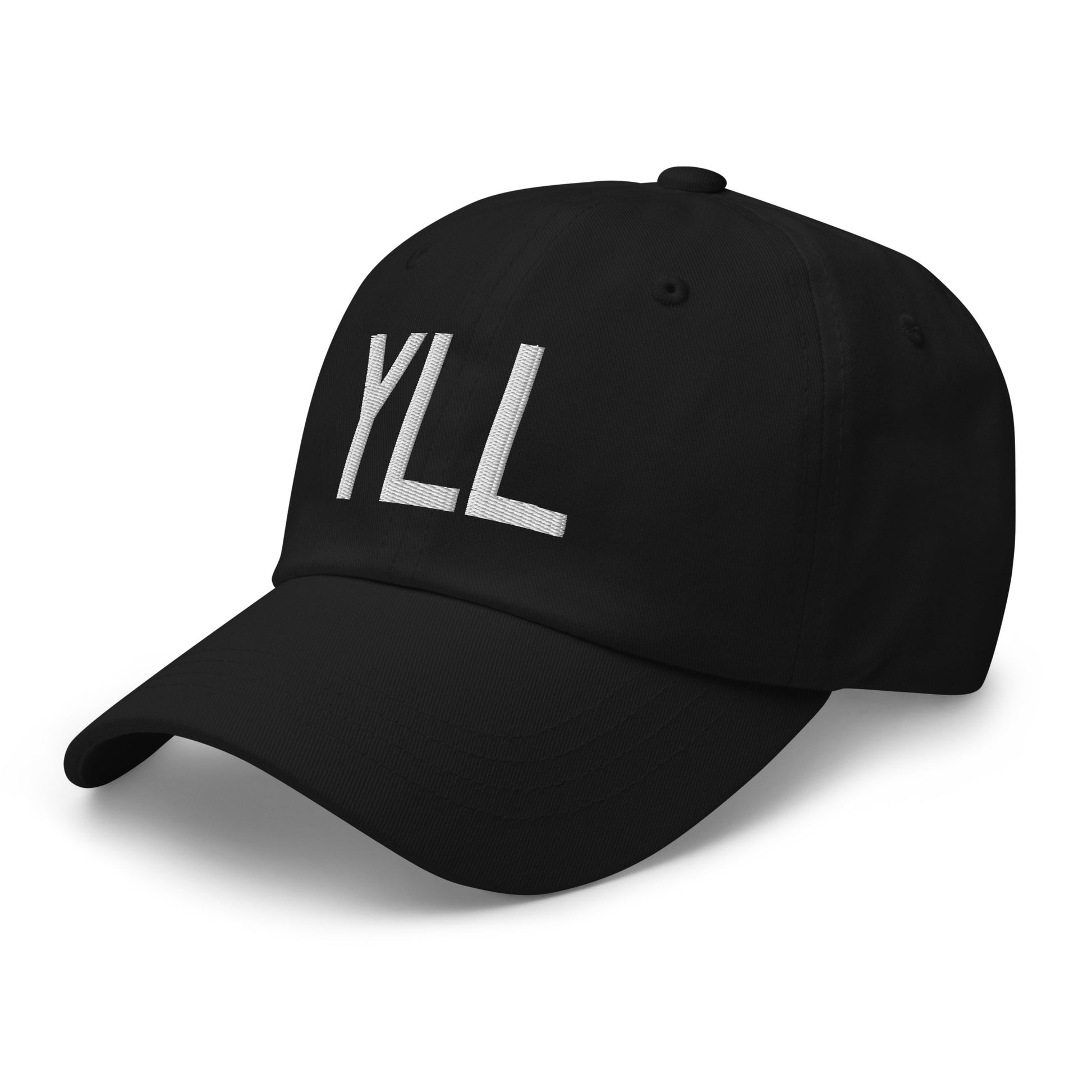 Airport Code Baseball Cap - White • YLL Lloydminster • YHM Designs - Image 01