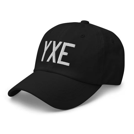 Airport Code Baseball Cap - White • YXE Saskatoon • YHM Designs - Image 01