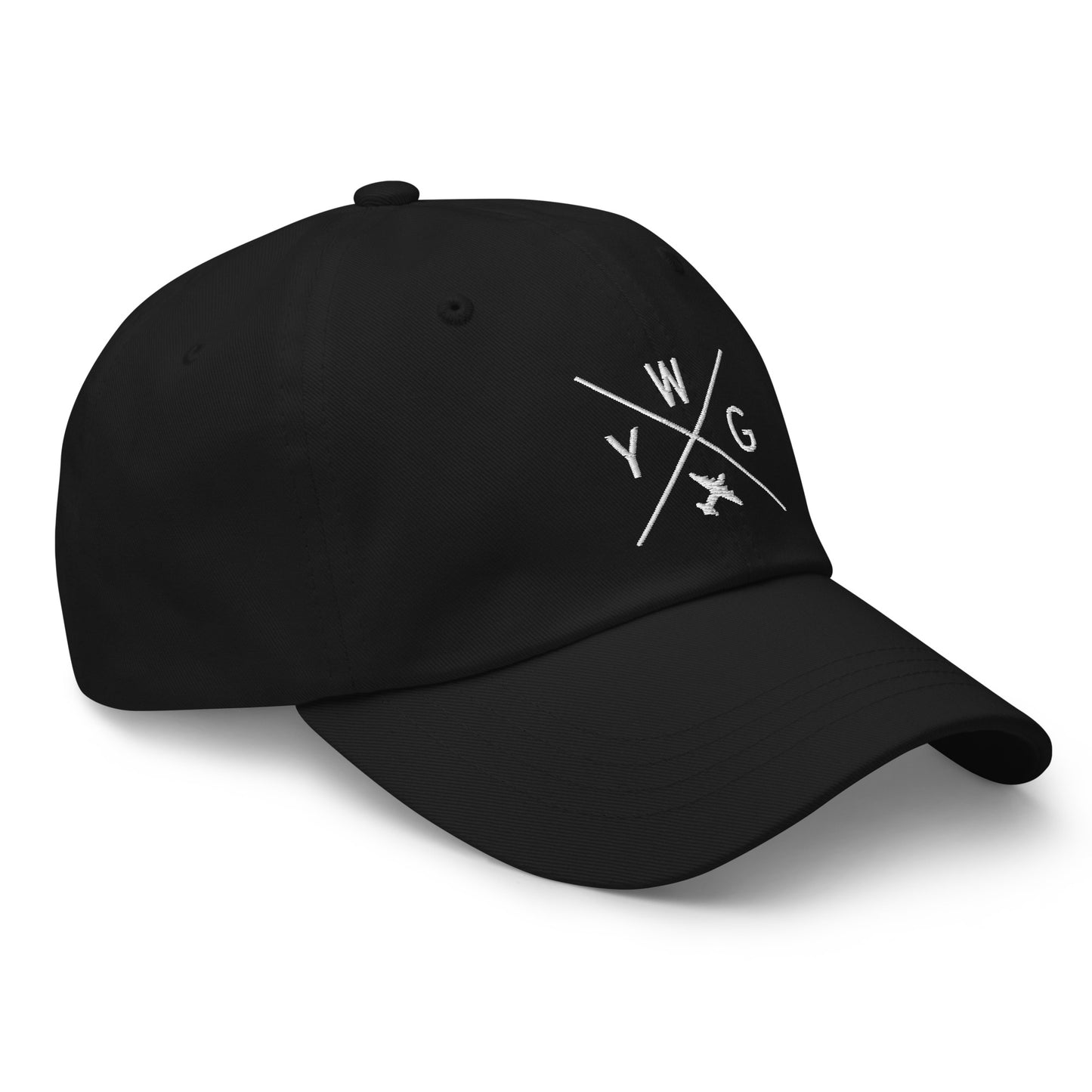 Crossed-X Dad Hat - White • YWG Winnipeg • YHM Designs - Image 11